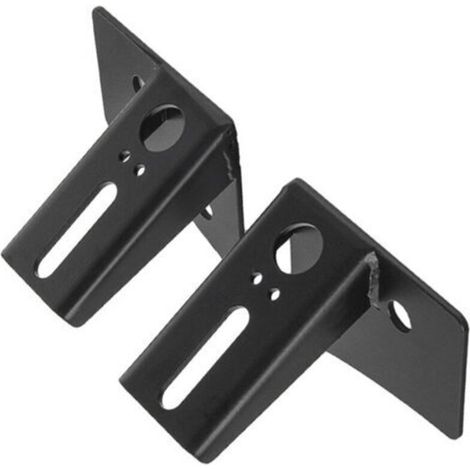 Lot de 2 supports de montage pour charnière de pare-brise Jeep JK A pour Jeep Wrangler JK tout-terrain 2007-2017, phare antibrouillard LED halogène, noir (1/5)