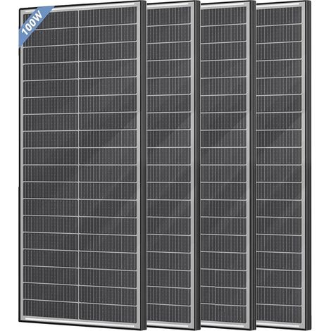 Panel solar de alta eficiencia y diseño compacto, 100 W (4 unidades) (1/2)