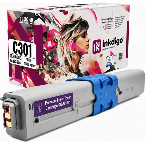 Tóner Inkdigo 44973534 compatible con OKI C301DN MC332DN C321DN MC342DN con certificación TÜV (1/5)