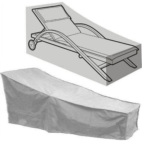 Protective cover for sun loungers, waterproof protective cover for garden chairs, 208 x 76 x 41/79 cm (1/5)