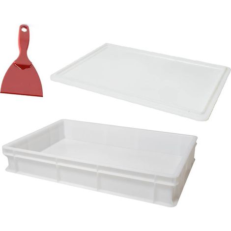 Genus Dei cassetta impasto bianca set 3 pezzi 60x40x10 cm con spatola