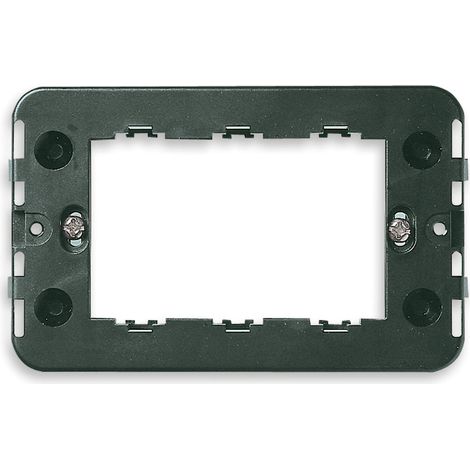 Vimar 0R08531.S Serie 8000 Supporto 3M Speciali con Viti per scatole da Incasso rettangolari, Nero