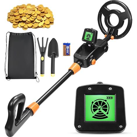 Détecteur de Métaux Enfants, Détecteur de Précision Métaux avec Écran LCD, Detecteur de Metaux Sensible avec Bobine de Recherche étanche pour Enfants Exploration (1/5)