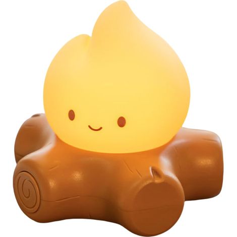 Veilleuse en forme de flamme, faux feu de camp Lampe rechargeable à intensité variable Accessoires de bureau Décoration de la maison pour chevet, chambre à coucher, coin de lecture, salon (1/5)