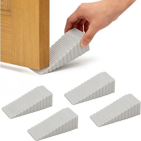 Calzas de goma para puertas y suelos，4 piezas，9,63,952,85 cm，Tope de puerta antideslizante y duradero，Tope de puerta apilable (1/5)