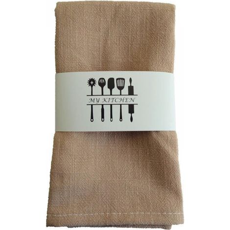 Serviette En Tissu - 40 x 40 cm - En Lin Coton - Pour Repas Familiaux Buffets Et Réceptions - Lot De 1 (1/5)