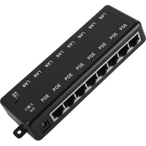 Adaptateur PoE 8 Ports Passif, Injecteur Ethernet 12V-48V pour Alimentation Réseau (1/5)