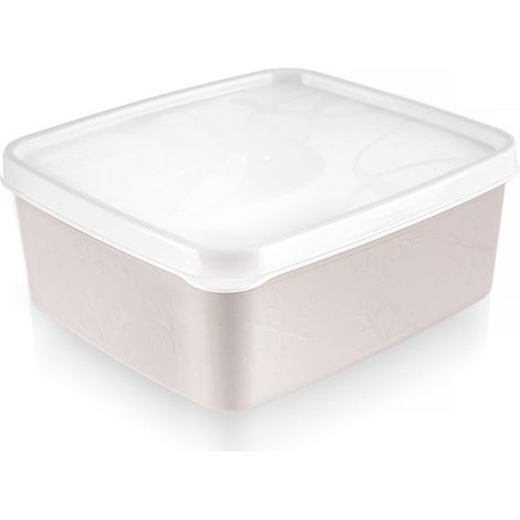 Recipiente para alimentos con tapa, beige, 650 ml
