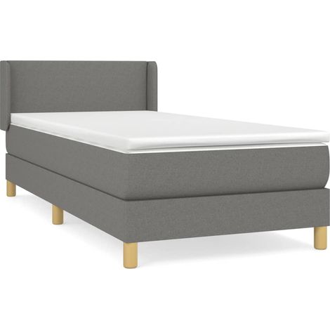 Maison Exclusive - Boxspringbett mit Matratze Dunkelgrau 80x200 c