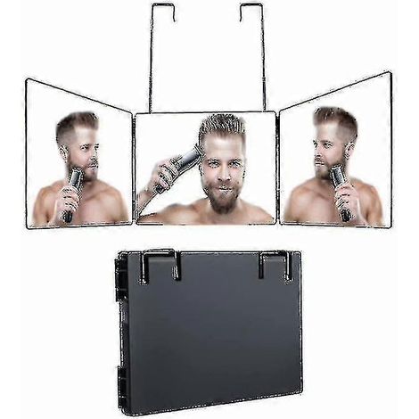 Miroir de courtoisie pliable à trois faces rétractable et suspendu neuf (1/5)