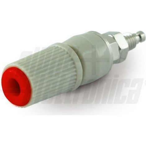 Alpha elettronica 2 boccoli banana 24a 60v serrafilo 4mm rosso 20-320-1/b2 (1/2)