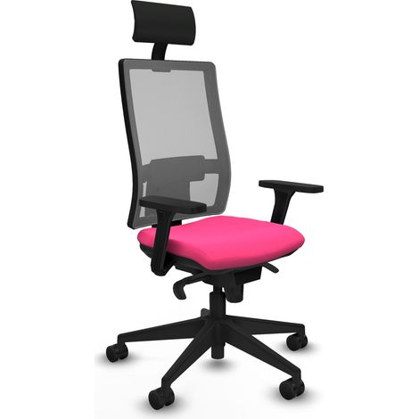 Sedia da ufficio piqueras y crespo Horna similpelle rosa comfort