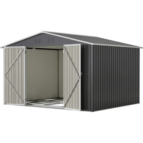 Metall-Gartenhaus 300 x 252 x 191 cm, anthrazit MODENUIT (1/5)