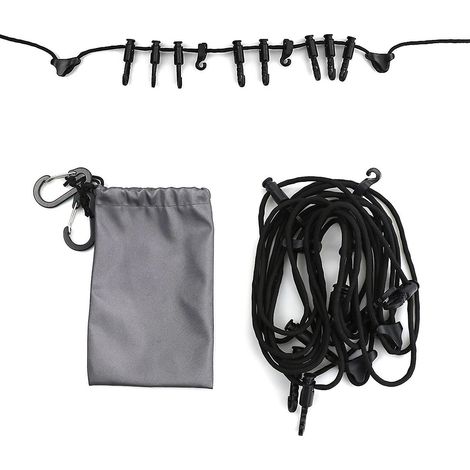 Meter lange Wäscheleine mit Haken, vielseitig einsetzbar zum Campen und Wandern
