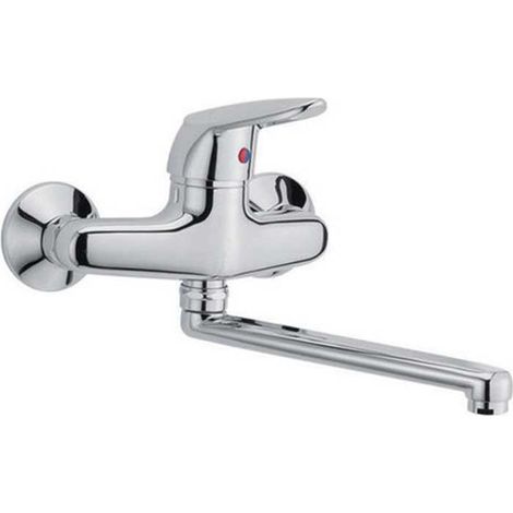 Fima Carlo Frattini Miscelatore Cucina Lavello Canna Girevole a Parete Cromo  F3206-CR