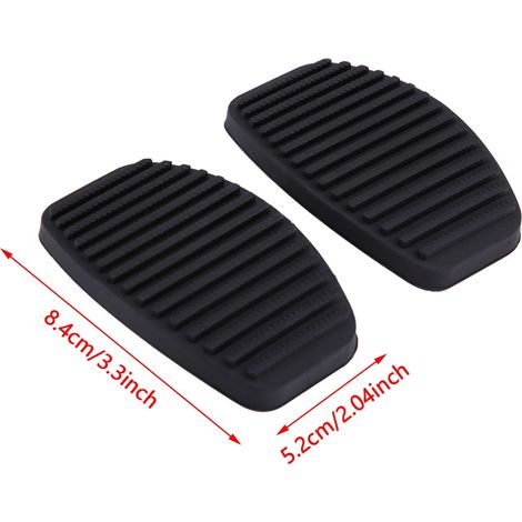 Jeu de 2 patins caoutchouc pour pédales frein et embrayage Fiat Doblo Albea Punto Palio Fiorino, réf. 7568442, tapis antidérapant auto (1/5)