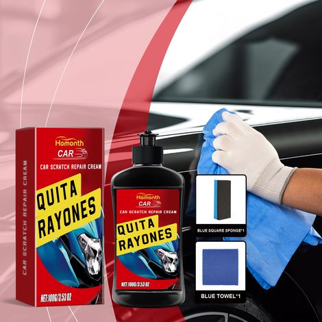 Autokratzerreparatur- und Poliercreme – 100 g + 1 blaues Tuch + 1 blauer quadratischer Schwamm -- DE (1/5)