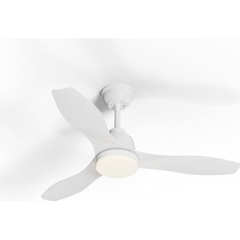 Ventilatore da soffitto a 3 pale con LED, Ø121cm, 48W CCT, con telecomando, colore bianco - 120° - Interruttore 3000-4000-6500K
