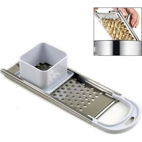 Machine à spaetzle en acier inoxydable Outil de cuisson pour machine à pâtes avec poussoir de sécurité et poignée confortable (1/4)