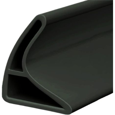Wasserstoppleiste – Badstoppleiste – Duschstoppleiste – Bodenstoppleiste – 2 cm x 3 cm x 2 m – Schwarz (1/5)