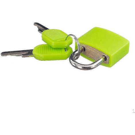 Cadenas de bagage en laiton 22 mm - serrure de valise avec clé,green (1/2)