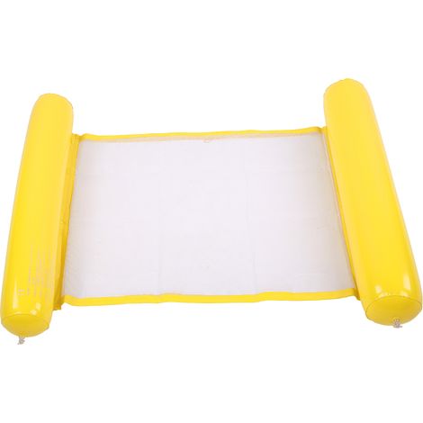 Hamac Flottant Gonflable Épais pour Piscine, Transat Portable Été Hommes Femmes Jaune (1/5)
