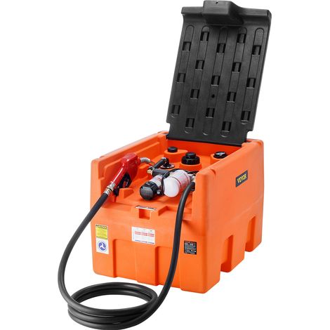VEVOR Serbatoio Diesel Portatile 182 L, Serbatoio Rifornimento Carburante, Pompa di Trasferimento 12 V 40 L/min Tubo Flessibile da 4 m, per Veicoli Apparecchi Agricoltura Industriale Commerciale