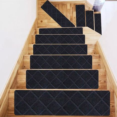 Bandes de marche pour escaliers en bois, lot de 15, antidérapantes, autocollantes, 20 x 76 cm (8 x 30 pouces), finition brossée (1/5)