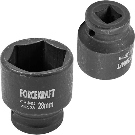 Bussola a impatto da 1/2" 28 mm a 6 punte, corta