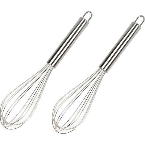 Batteur à œufs manuel, acier inoxydable, 15 cm, lot de 2 pièces, 15 cm de long, pour le pain.-AquaForge (1/4)