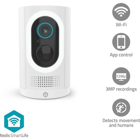 Nedis SmartLife Cámara de Vigilancia IP Negra 3 MP (1/5)