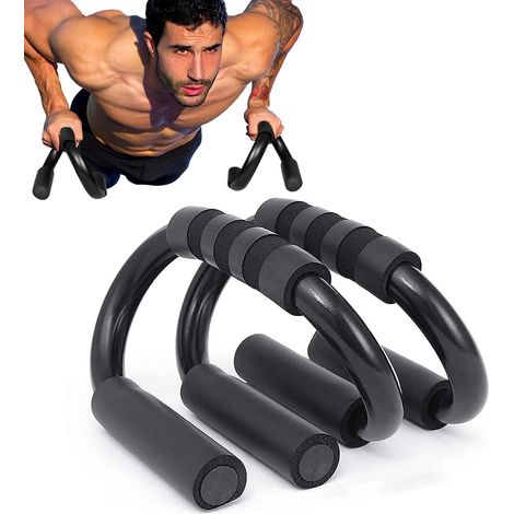 Poignées De Pompe - Barres En Acier Revêtues De Mousse EVA - Pour Pompes Et Renforcement Pectoral - 1 Paire (1/5)