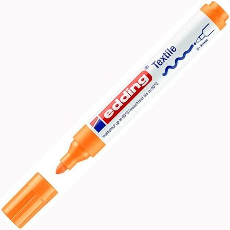 EDDING MARCADOR TEXTIL 4500 PERMANENTE PUNTA REDONDA NARANJA FLUORESCENTE