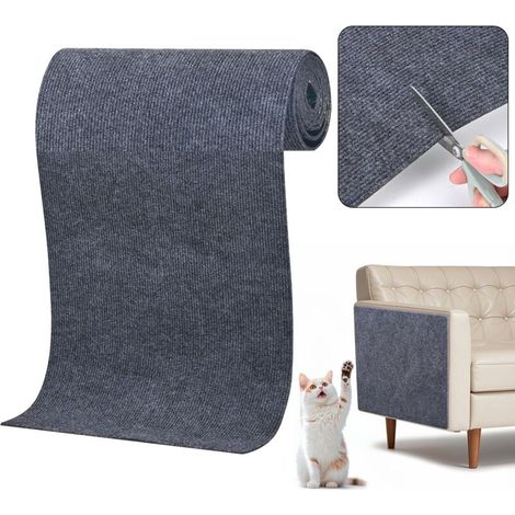 Tapis à gratter pour Chat Protection canapé anti-griffe, Tapis chat autocollant, Poteau à gratter, Protection murale, Gris (1/5)