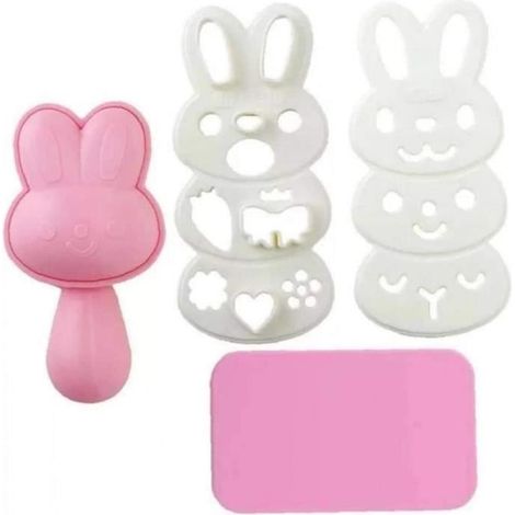 Moule à sushi - Cartoon - Motif Lapin - 4 pièces - Accessoires Bento - Plastique (1/4)