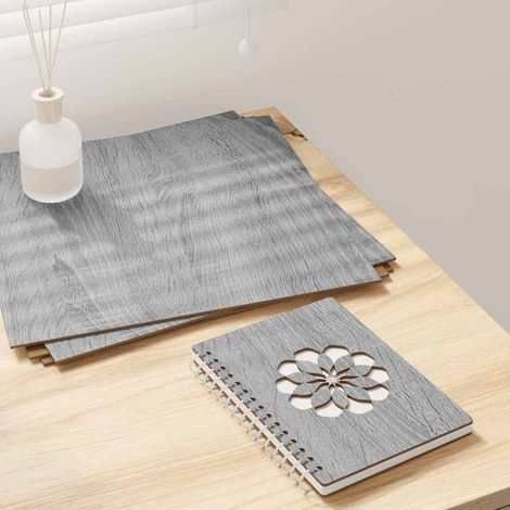 vidaXL Pannelli decorativi 12 pcs Grigio Sonoma 30 x 30 x 0.27 cm