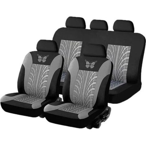 Housse Siege Voiture , Ensemble de Housses de Siège Auto Universelle ,Couvre Sieges pour Avant et Arrière Grise (1/4)