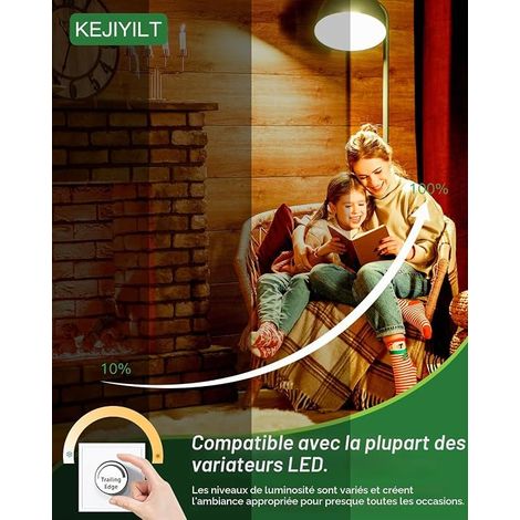 Ampoules LED GU10, GU10 Dimmable lot de 10, GU10 dimmable blanc chaud 2700K 650lm 6W Remplace les ampoules halogènes 65W, Angle de faisceau 120° Spot sans scintillement - 2700K (1/3)