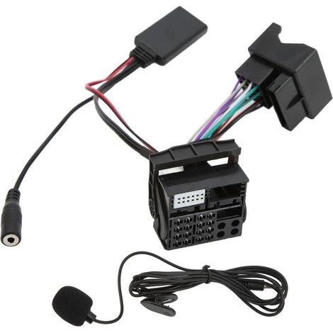 Adaptateur Bluetooth 5.0 avec Microphone et Câble Aux pour Autoradio Peugeot 207 307 407 308 Mains Libres (1/4)