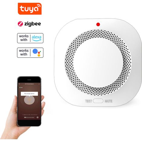 Lifcausal – Détecteur de fumée intelligent sans fil – Alarme sonore > 80 dB – Notifications via application mobile – Alerte batterie faible (1/5)