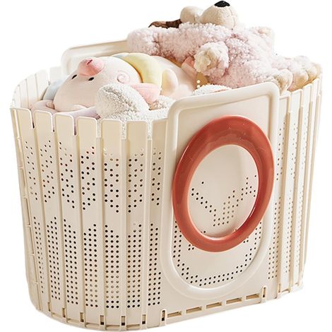 Panier à Linge Bac À Linge Portable Pliant Ventilé Gain de Place pour Douche Chambre de Bébé Laverie Nurserie Étudiant Serviettes Chambre d'Enfant Camping-Car Appartement (1/5)