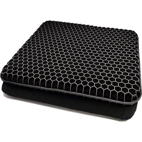 Coussin de chaise en gel respirant anti-escarres orthopdique avec housse antidrapante noir Mobilier d'intérieur Literie (1/4)
