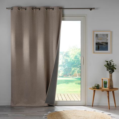 Rideau occultant 140 x 260 cm Crépuscule Beige (1/4)