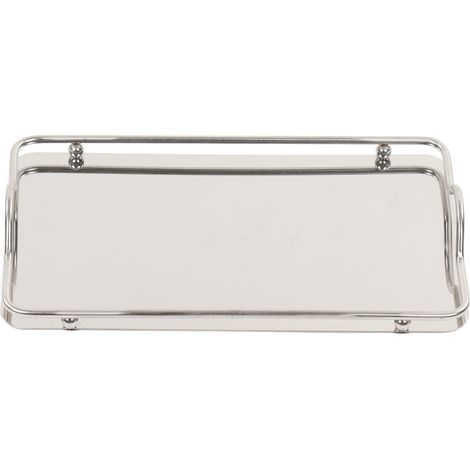 Plateau rectangulaire inox – Maison/Salon/Pro – Tasses/Fruits – Polyvalent et résistant (1/5)