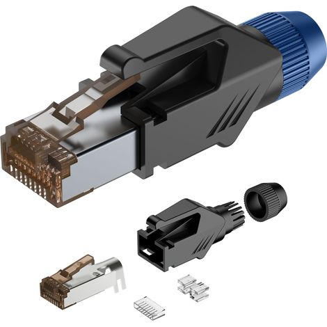 Roxtone RJ45C5E-PH-BU Conector RJ45 con tapa (1/5)