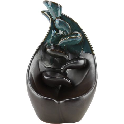 Porte-encens céramique, brûleur à encens à reflux, décoration fumée, brûleur parfum d'ambiance. (1/5)