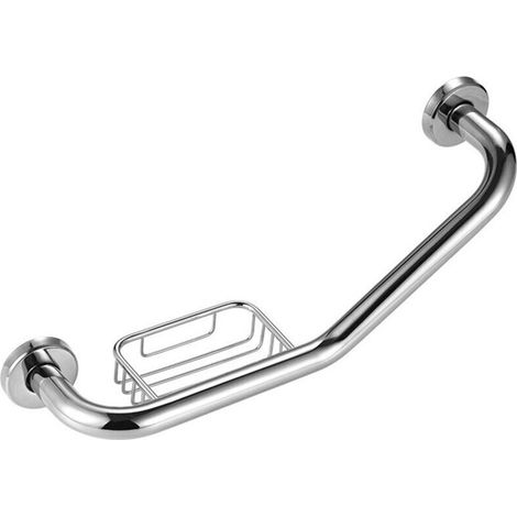 Barre d'appui Douche SUS304 Inox Poignée de Baignoire Porte Serviette Barre d'appui Salle de Bain pour Personnes Âgées/Enceinte (1/5)