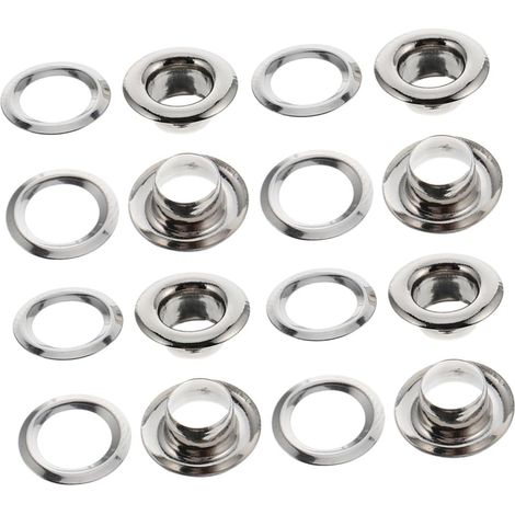 100 pièces Œillets Laiton pour Rideaux et Tissus Anneaux de Rideaux Argentés Accessoires DIY pour Décoration et Fixation Résistants Rouille Glissement Facile Tringle (1/5)
