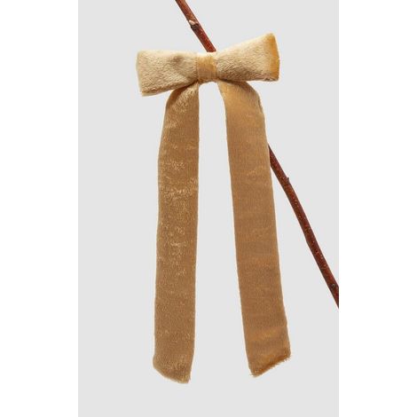 EDG Enzo De Gasperi Decoro Fiocco di Natale con Clip H 30 Cm L 13 Cm Velluto Oro (1/2)