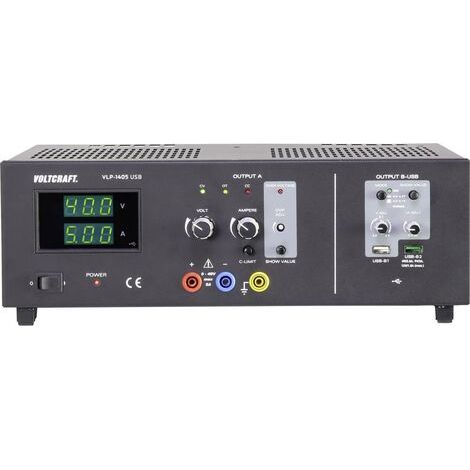 Alimentation de laboratoire réglable VOLTCRAFT VLP-1405 USB 0 - 40 V 0.01 - 5 A 233 W OVP Nbr. de so (1/5)